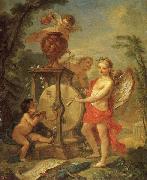 Cupid Sharpening His Arrow, Natoire, Charles Joseph